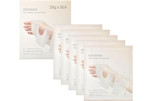 mixsoon Bean Collagen Hydrogel Mask Hydration All-In-One Firming, Soothing Gel Formula Face Mask for Radiant, Smooth Skin 35g / 1.18 fl.oz. (5ea) Korean Glass Skin Care