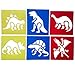 6 Pcs Set of Kids Colourful Painting Stencils, Animal Painting Stencils Kids DIY Dinosaur Painting Stencils Set Suitable for DIY Crafts in Paper, Scrapbooking, Weddings, School Art Projects