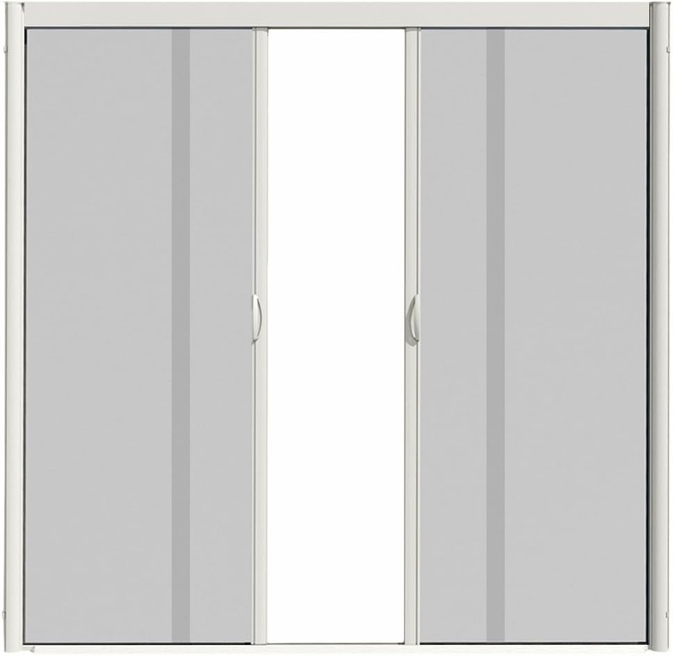 VISISCREEN VS1 Retractable Screen Door 72 inch x 84 inch White Double Panel