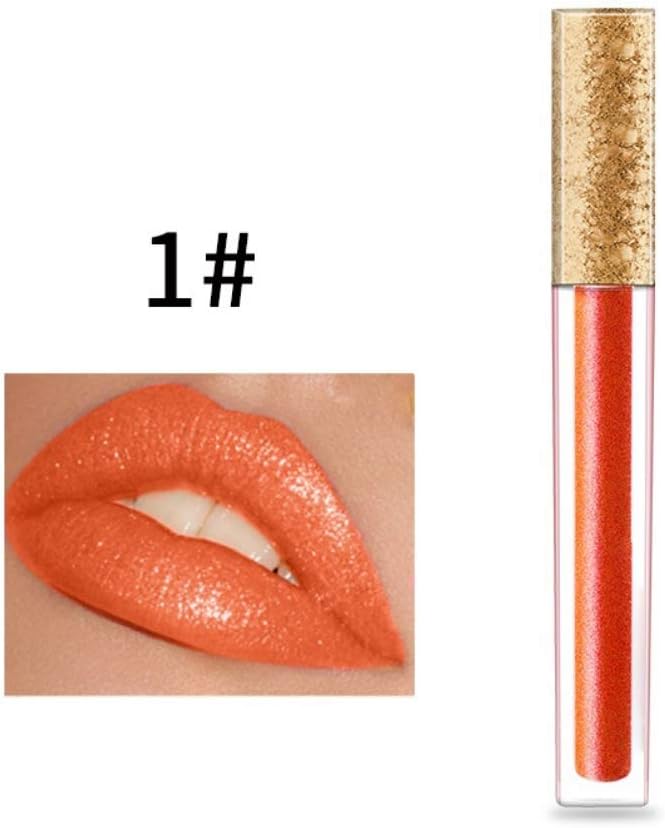 Allbesta 16 Colors Matte Diamond Lip Gloss Liquid Lipstick Pigment Glitter Nude Metallic Makeup Cosmetics Waterproof