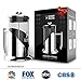 Gorgeous [8 Cup] French Press Coffee Maker & Tea Maker (34 Oz) – Best Café Press Pot with 18/8 Grade Stainless Steel & No-Shatter Borosilicate Glass – Drink the Perfect Cafetiere Cuppa Every Time!