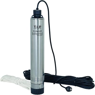 T.I.P. 30177 Stainless Steel Deep Well Pump AJ 4 Plus 95/40, 5500 L/h, 900W
