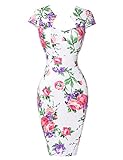 GRACE KARIN Vintage Knee-Length Bodycon Dress for Women CL7597