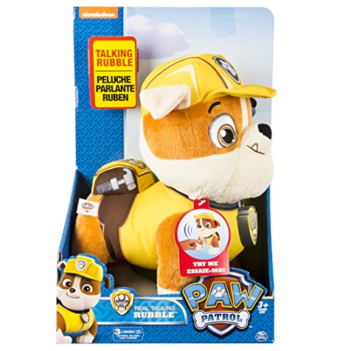 Amazon Paw Patrol Rubble Plush Paw Patrol Real Talking Rubble