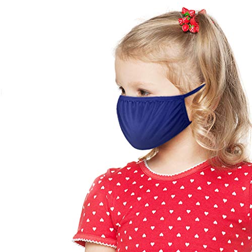 Fueyou 10PC Children Face Bandanas Reusable Mouth Cloth Faces Covering Mouth Protective Kids Bandanas Washable