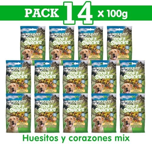 Snacks Soft Dog Mix Pack 14 x 100 g - Snacks naturais para cães de todas as raças - Guloseimas, recompensas, petiscos para cães