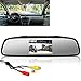 4.3 inch LCD 16:9 TFT Screen Car Vehicle Rearview Mirror Monitor DVD/VCR/Car Reverse Camera(DC 12V / PAL/NTSC / 2 Ways Video Inputs)