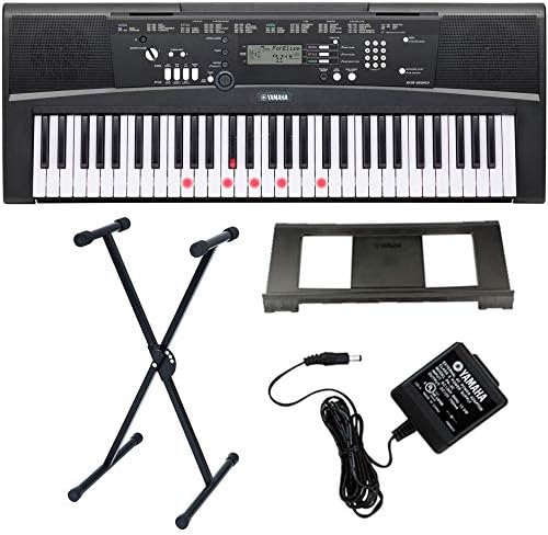 Yamaha EZ-220 Key Lighting Keyboard including AC Adapter, Westmount® Stand and Free Online Lessons