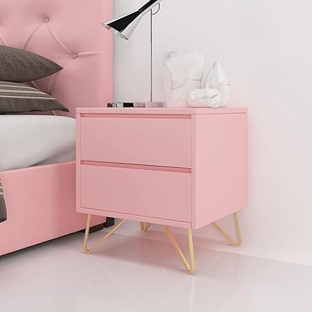 Light Solid Wood Cabinet Nordic Style Bedside Table Net Red Bedroom Wrought Iron Modern Minimalist Cabinet Wooden Bedside Table For Bedroom Living Room Study Color Pink Amazon Co Uk Kitchen Home