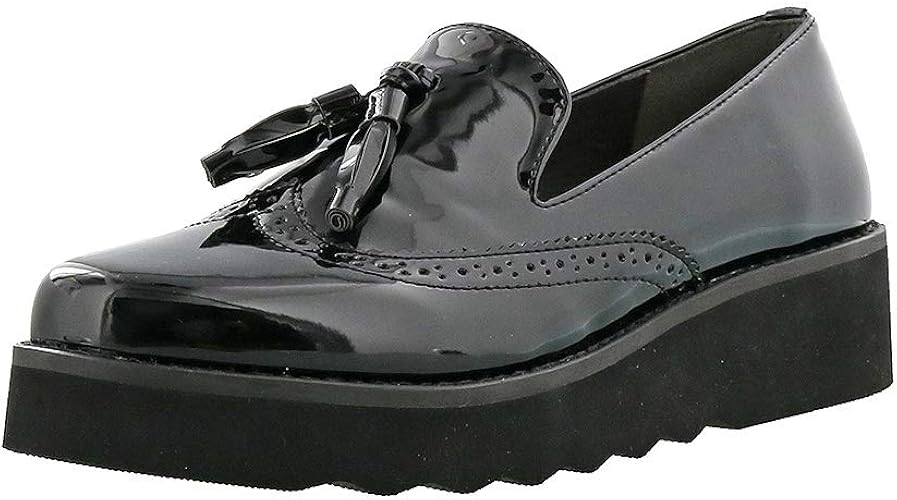 Amazon あしながおじさん レインシューズ ブラック Ble L 24 0 ブラックエナメル 晴雨兼用 タッセルローファー レディース 靴 厚底 軽量 歩きやすい 痛くない ローファー スリッポン