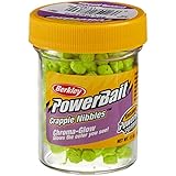 Berkley PowerBait Chroma-Glow Crappie Nibbles, Glow/Chartreuse, Fishing Dough Bait, Scent Dispersion Technology, Irresistible Scent and Flavor, Ideal for Crappie and Other Panfish Species