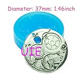 001ST Silicone Molds - Steampunk Gear Mold 37mm for Cake Decoration Bakeware Polymer Clay Jewelry Molds, Fake Sweet Mold