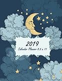 2019 Calendar Planner 8.5 x 11: Blue Cloud, Daily Weekly and Monthly, Yearly Calendar Planner, Daily by