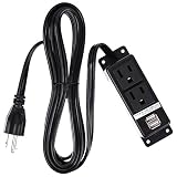 Power Strip with USB, ICEELEC 2 Outlets 2 USB Ports 10 Feet Long Cord Heavy Duty Wall Moun Power Strip, Mountable Under The Desk Table, Workbench, Nightstand, Dresser, Home, Office, Hotel (2A2U)