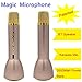Zio Wireless Bluetooth Portable Magic Karaoke Microphone and 5 Watt Speaker Compatible with Smartphones - Gold