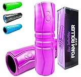 Foam Roller For Muscles by Live Infinitely-17” x 5”- Features First Ever Unique Spinal Channel- Made From High Density EVA Foam & ABS Inner Core- Best Deep Tissue Massager eBook Included (Purple)