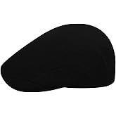 Kangol Wool 507 Flat Cap for Men and Women, Medium, Black