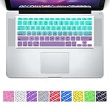 DHZ Green with Purple Gradient Keyboard Cover Silicone Skin for MacBook Pro 13