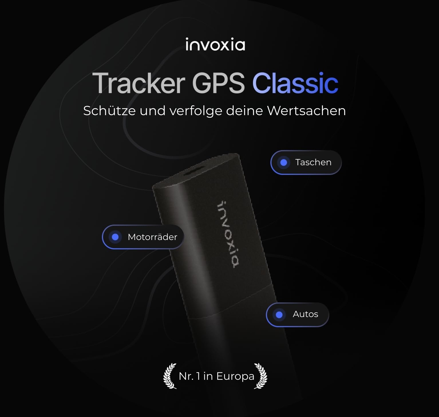 Invoxia GPS Tracker Edition 2026 - wasserdicht, verbesserte GPS-Genauigkeit, USB-C - Netzwerk-Abonnement inklusive 3 Jahre - Live-Lokalisierung, Diebstahl & Bewegungsalarm - Autos, Motorräder 2