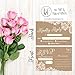 Hadley Designs 50 Rustic RSVP PostCards, No Envelopes Needed, Response Card, Blank RSVP Reply, for Wedding, Rehearsal Dinner, Baby Shower, Bridal, Birthday, Engagement, Bachelorette Party Invitations