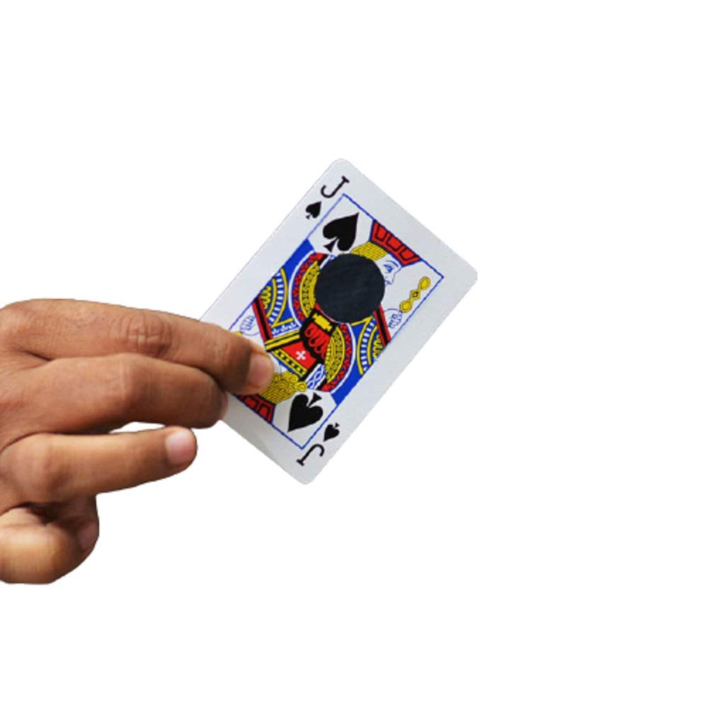 MilesMagic Magician's Impossible Hole Magic Trick Use Any Small Object Thru Card Gimmick | Highly Visual Classic Bicycle Hollow Card Trick | for Street Magic or Stage Magic Tricks