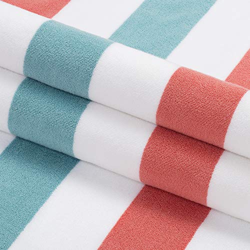 Oversize Plush Cabana Towel by Laguna Beach Textile Co | Coral and Sea Glass | 1 Classic, Beach and Pool House Towel … - Thumbnail 3