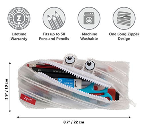ZIPIT Monster Pencil Case Special Edition, Transparent - Thumbnail 4