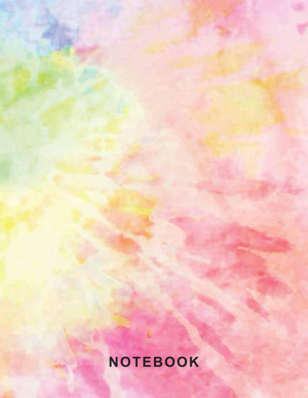 Notebook: Lined Notebook Journal - TIE DYE Watercolor - 120 Pages - Large (8.5 x 11 inches)