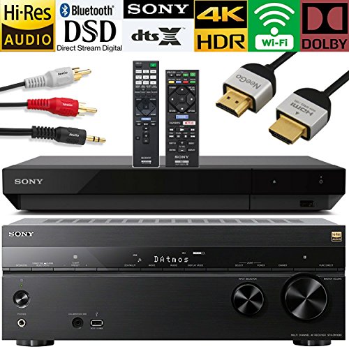 Sony Entertainment Set â€“ 3-Piece Home Theater System with STRDN1080 7.2 Channel Dolby Atmos A/V Receiver, UBP-X700 4K Ultra HD Wireless Streaming Blu-Ray Disc Player + NeeGo DLC-HE20S Slim HDMI Cable