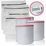 Spaworks Deluxe Wash Bag System - 4 Laundry Wash Bags and 3 Bra Wash Bags - Make Life Easy