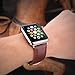 LoHi Leather Watch Strap Replacement with Stainless Metal Buckle for iWatch Series 3 Series 2 Series 1 Sport and Edition 42mm Brown