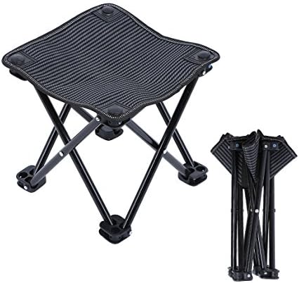 Camping Chairs Folding with Carry Bag Compact Heavy Duty Beach Chair Black for Backpacking, Hiking, Camp, Beach, Fishing