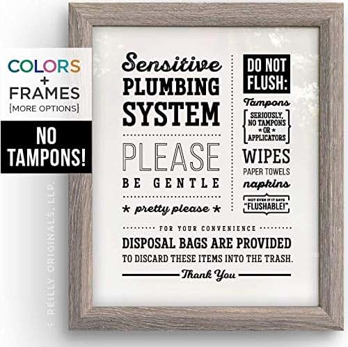 system 1 septic bathroom Do Bathroom  Not Sign Septic  Decor Flush Amazon.com: