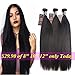 8A Malaysian Straight Hair 18 20 22 inch 3 Bundles Deals 100% Unprocessed Malaysian Hair Bundles Virgin Human Hair Weaving Remy Human Hair Wefts Natural Black
