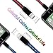 Lightning Cables,AoLiPlus 2Pack Visible Flowing EL Light LED Charging Cords Sync Data Cord for iPhone 7/7 Plus/ 6/ 6 Plus/ 6s/ 6s Plus /5/5s/SE iPad/iPod/Beats Pill+ and More 3ft(Blue&Red)
