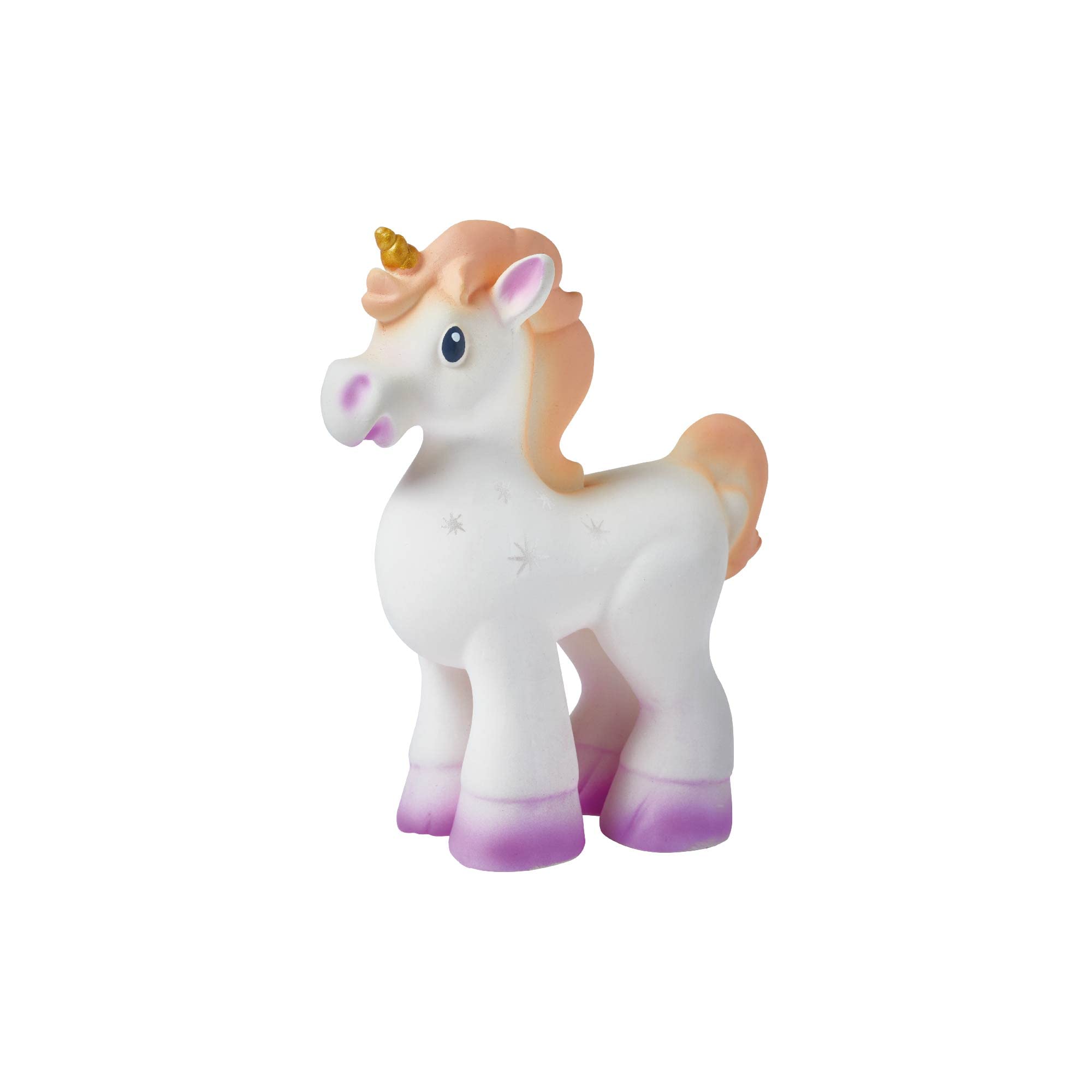 Nuby Unicorn Rubber Teether, 0 Months Plus, Teething Toy for Babies, White