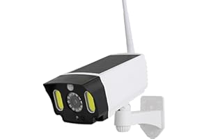 Clisted 2X Solar Motion Sensor Light,Dummy Camera Waterproof Fake Camera Outdoor Indoor Street Spotlight Lamp,COB