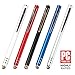 Lynktec TruGlide Mesh Fiber Stylus with Microfiber Knit Tip for All Capacitive Touch Screen Tablets, iPad, and Smartphone (Silver with Silver Clip)