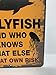 Funny HAHA USA Shark and Jellyfish Warning Funny Metal Sign 7.75 x 11.75