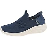 Skechers womens Hands Free Slip Ins Ultra Flex 3.0 Smooth Step Sneaker, Navy, 8.5