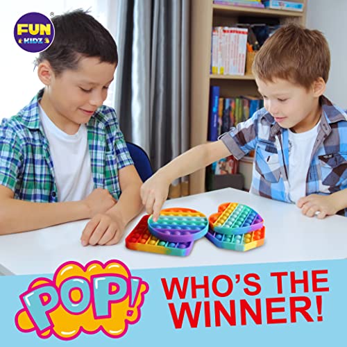Push Pop Bubble Sensory Fidget Toy,Anti-Stress Jouets de Soulagement de L'anxiété Educatifs