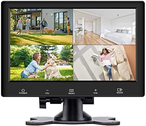 XIGETRAIL Inch IPS Mini Monitor Small HDMI Potable Monitor,1024 x 600  Security Monitor displays Support AV HDMI VGA USB with Built-in Dual  Speaker