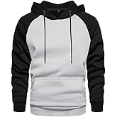 LBL Leading the Better Life Men's Solid Pullover Hoodies Sports Soft Blend Fleece Hooded Sweatshirts with Kangaroo Pocket