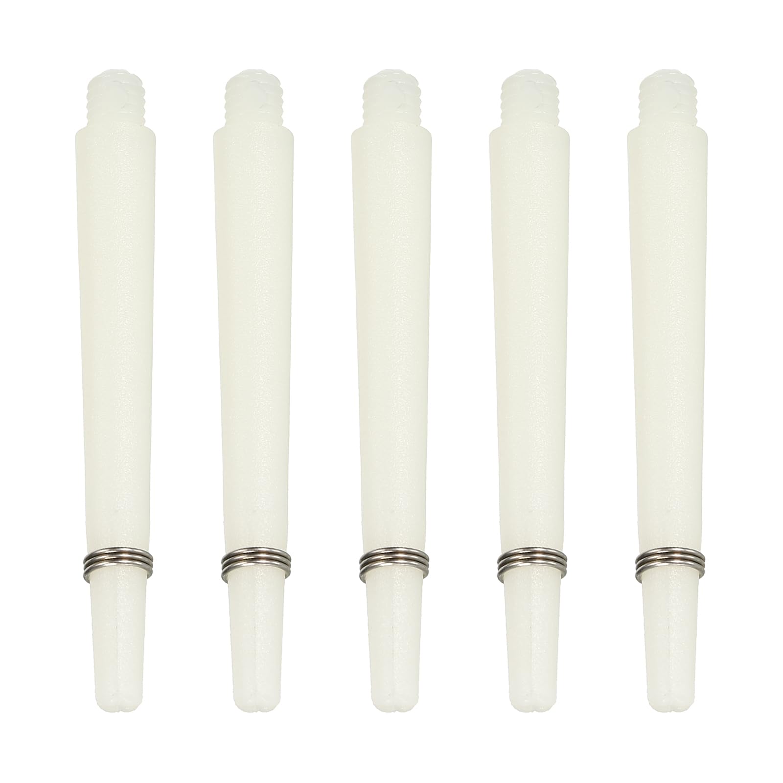 PATIKIL 45mm Plastic Dart Shafts, 15 Pack Medium 2BA Thread Dart Stems Replacement Dart Accessories, White