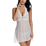 FRAUIT Ropa de Dormir de Encaje Ropa Interior Cabestro Sexy Camisa de Señora Cordón Picardias Malla Mujer Ropa de Dormir Conjunto Sexy Conjuntos de Lencería Mujer Lencería Sexy para Mujer