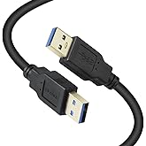 XBOHJOE USB3.0 Male to Male Cable 10 ft USB to USB Cable Type A Male to A Male Cord 5 Gbps Double USB-a to USB-a Cable Compat