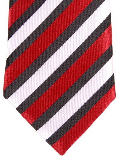 Retreez British Bar Striped Woven Microfiber 2" Skinny Tie - Black At Men's Clothing Store