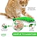 Ronton Cat Toothbrush - Durable Hard Rubber Cat Dental Care, Interactive Toothbrush Chew Toy (1 Pack Green (Shrimp))