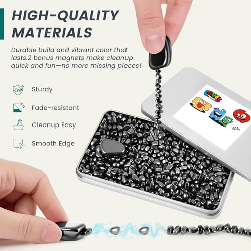 LovesTown 550PCS Fidget Toys Adult, Ferrite Putty Magnetic Rocks for Office Teens Gifts