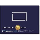 Non-Warping 100% Cotton Watercolor Paper Block - 20 Sheets of 160lb/350gsm Cold Press Water Color Art Supplies for Wet, Dry, and Mixed Media Painting, for Watercolor, Gouache, Acrylic (7 x 5'')